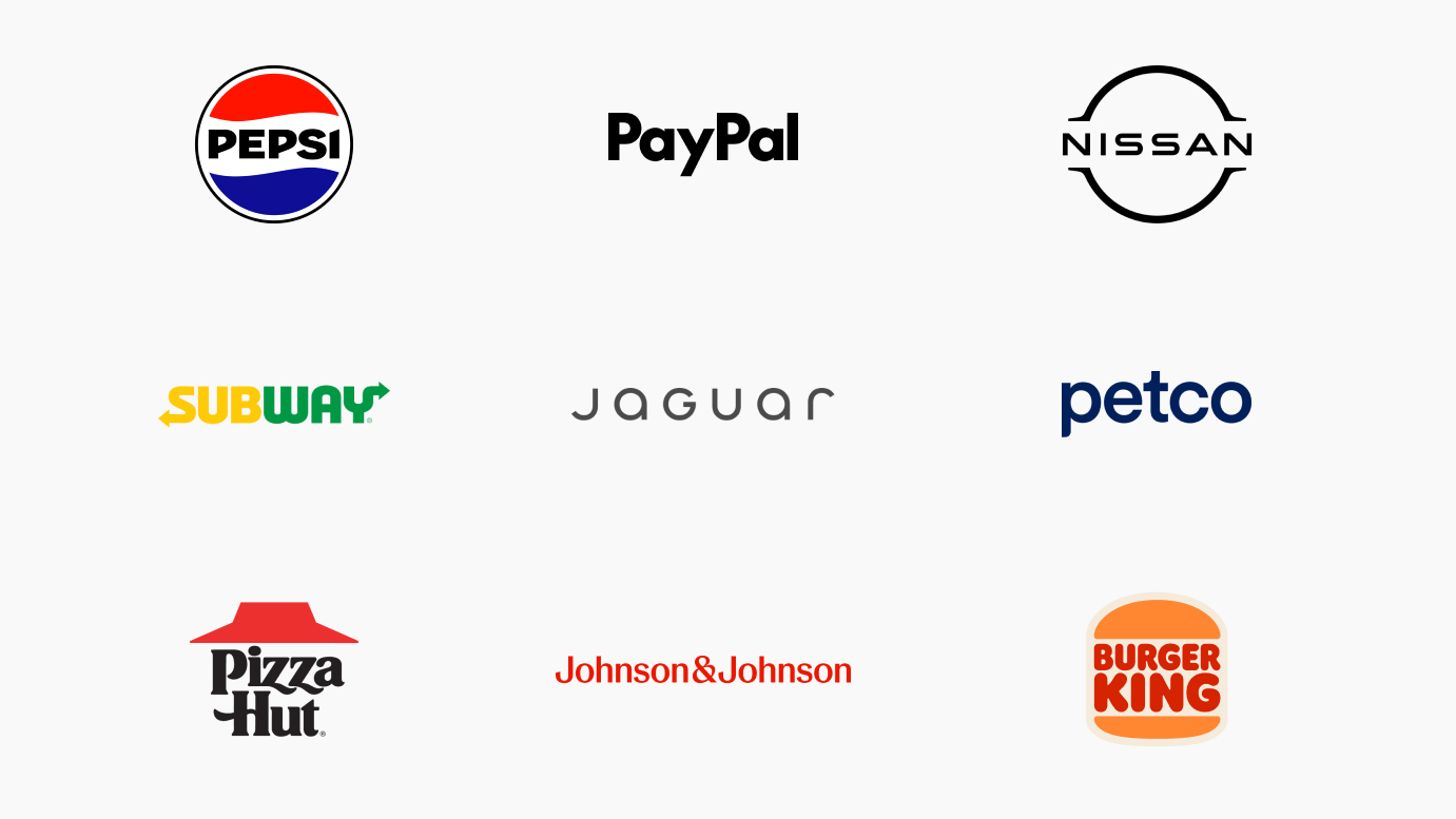 Example of companies simplifying their logos